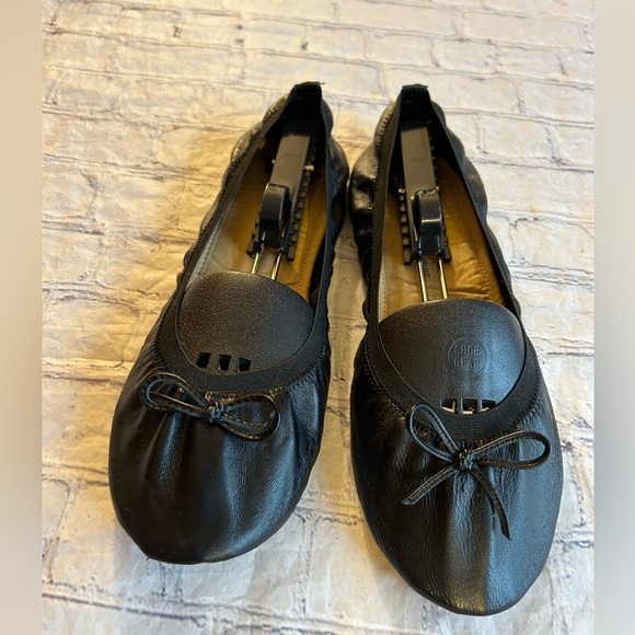 PENNY LOVES KENNY BLACK WITH BOW TOE STRETCH BALET FLATS FITS WOMENS 9-10 - Picture 2 of 7